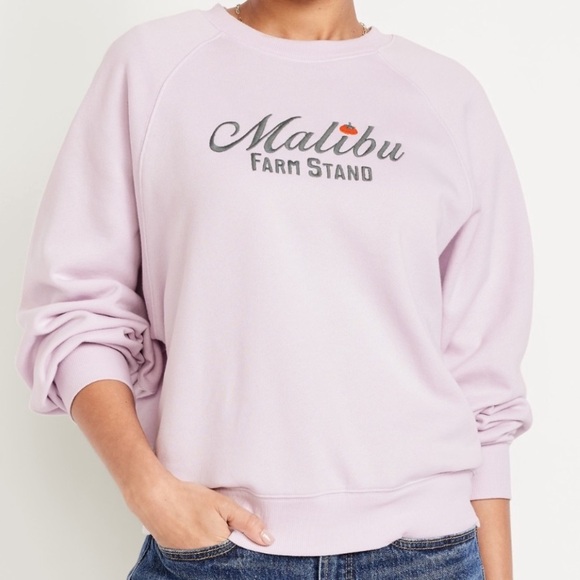 Old Navy Lavender Malibu Farm Stand SoComfy Crew-Neck Graphic Sweatshirt - Picture 1 of 10